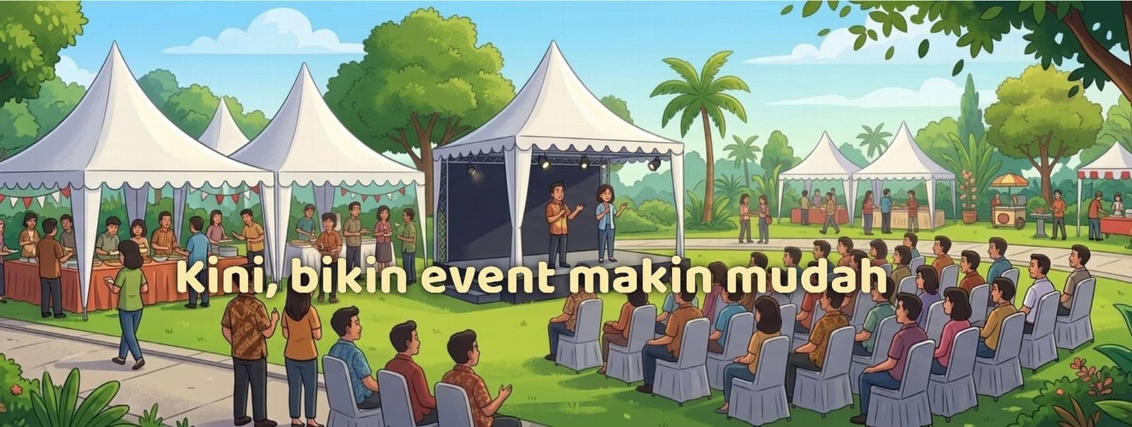 Meja Bundar Standar Event Equipment rental Makassar
